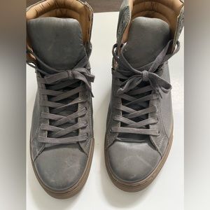 Men’s Kenneth Cole Reaction Grey Leather High top sneakers size 9.5